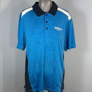 Amazon Men's Two-Tone Blue Polo Shirt